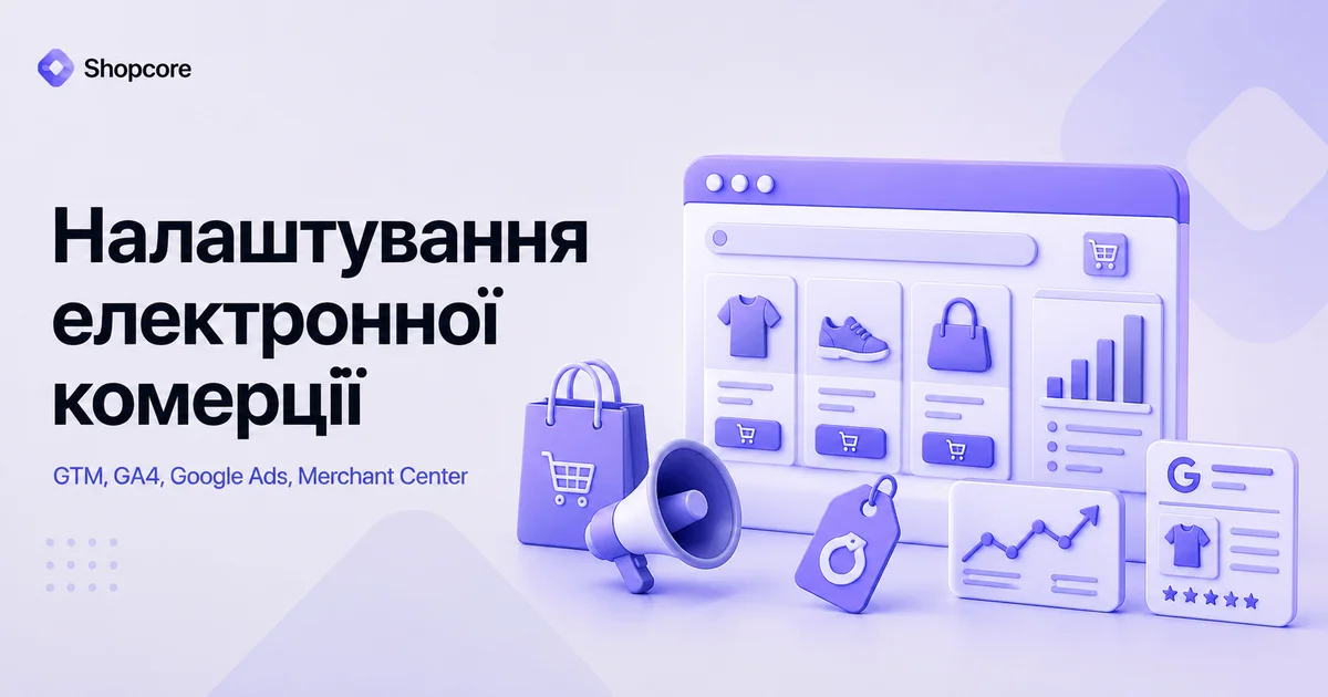 Налаштування електронної комерції для товарної реклами Google