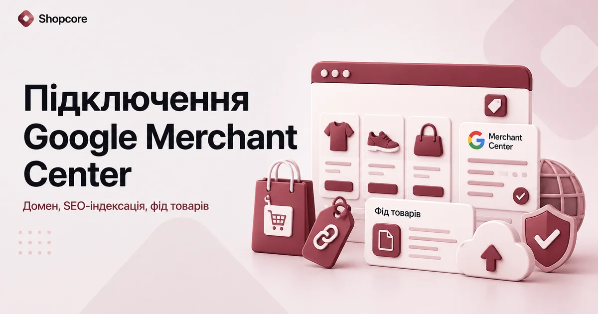 Підключення Google Merchant Center у Shopcore